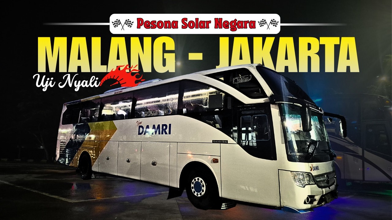 Jam Malam Andalan tujuan Malang Jakarta || Damri  turun di pusat kota Jakarta