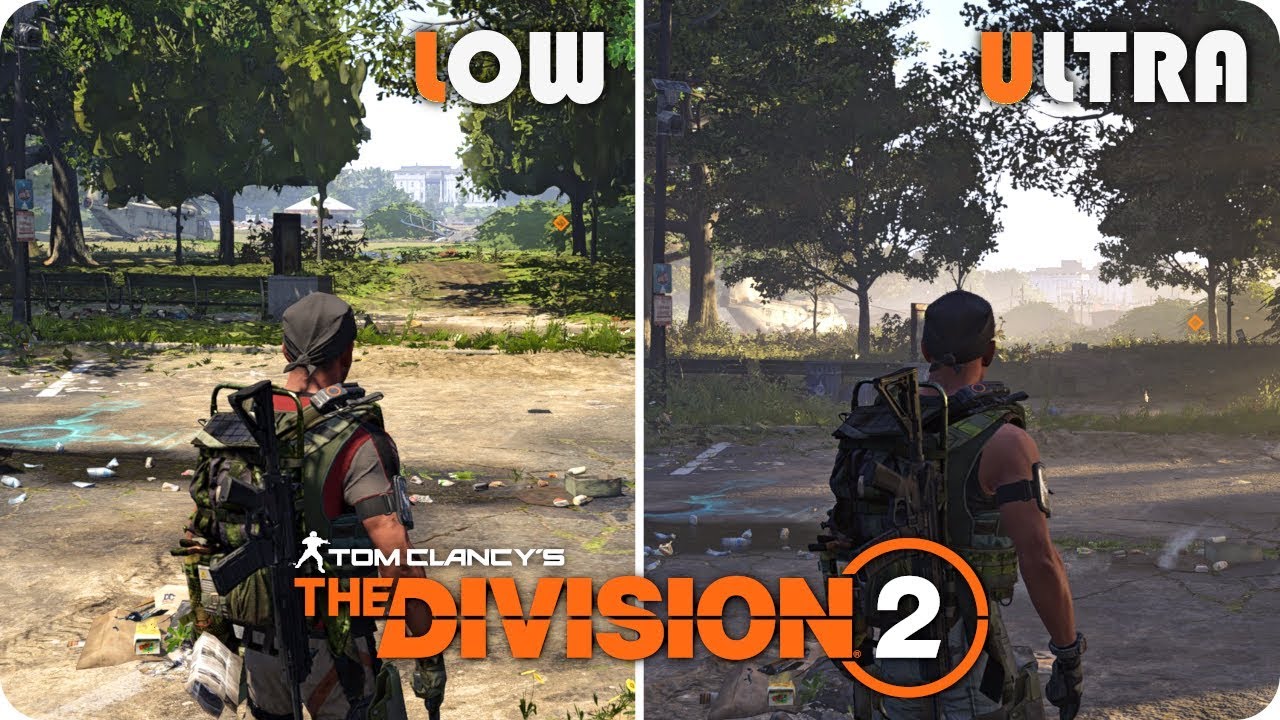 PC Graphics Comparison - Tom Clancy's THE DIVISION 2 - Low vs Ultra Settings