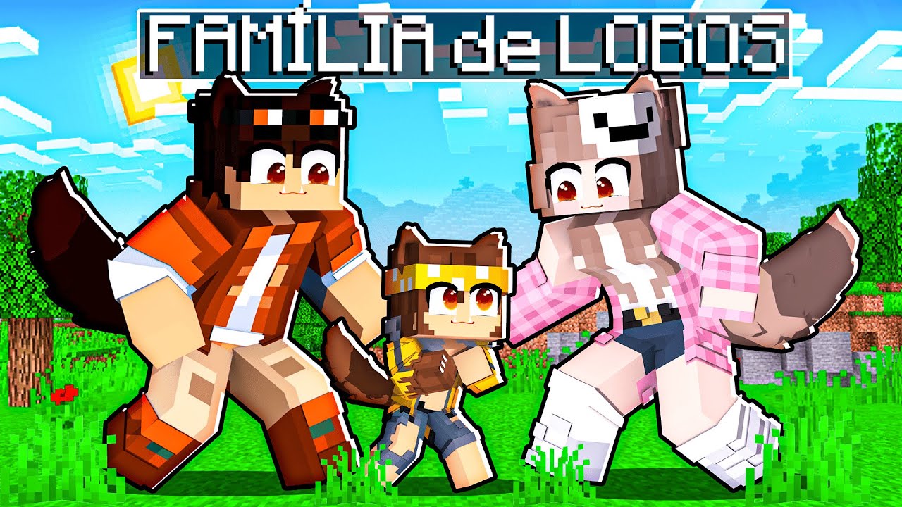 ALEX MONTE tem uma FAMÍLIA de LOBOS no Minecraft!