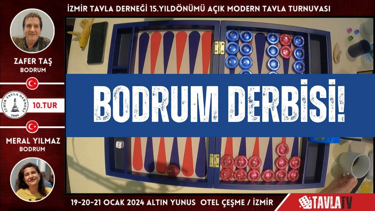 Bodrum Derbisi! Zafer TAŞ - Meral YILMAZ | İzmir Tavla Derneği 15.Yıldönümü Turnuvası