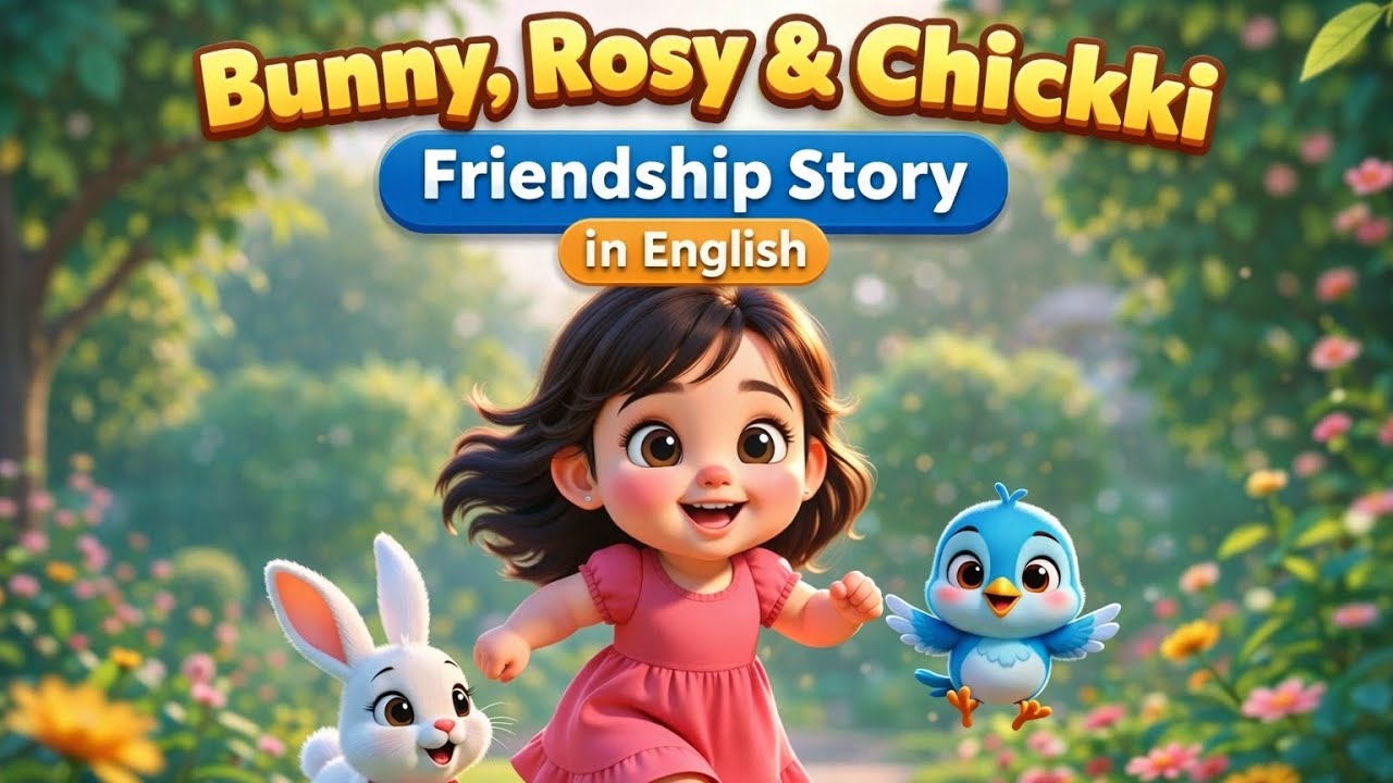 Bunny, Rosy & Chickki Friendship Story ENGLISH|new latest 2026 kids Stories #kidsstory #cutekids 