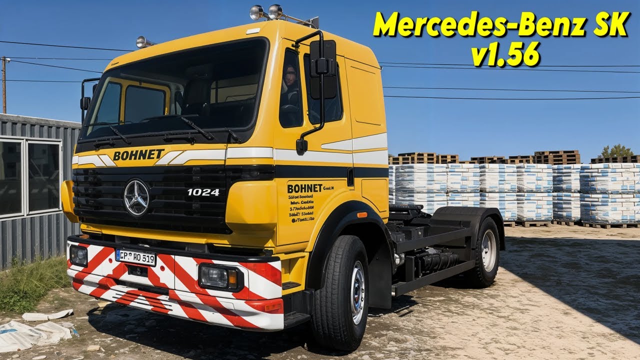 Mercedes Benz SK v1.56 Truck Mod Review ETS 2 Gameplay Euro Truck Simulator 2.mp4