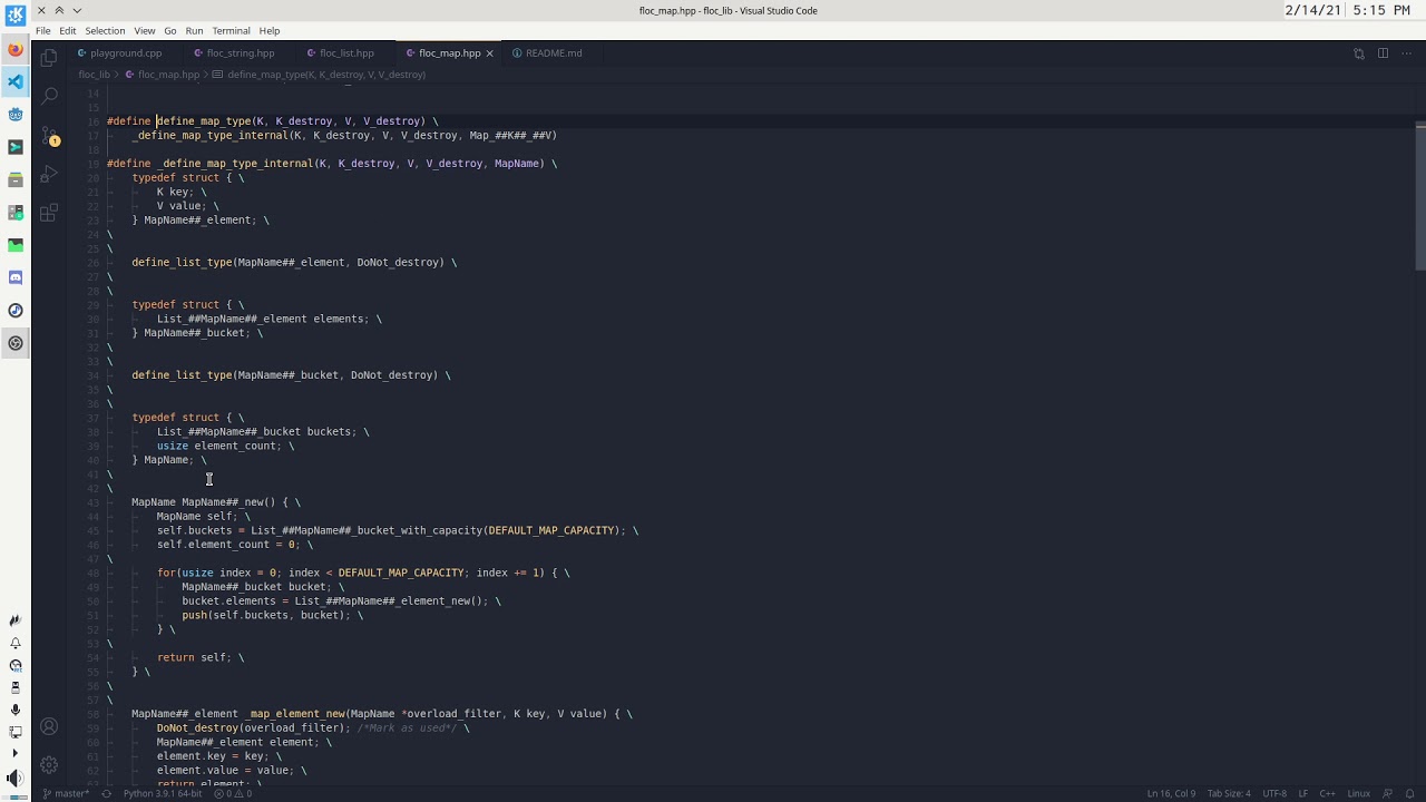Small C-ish Header Library