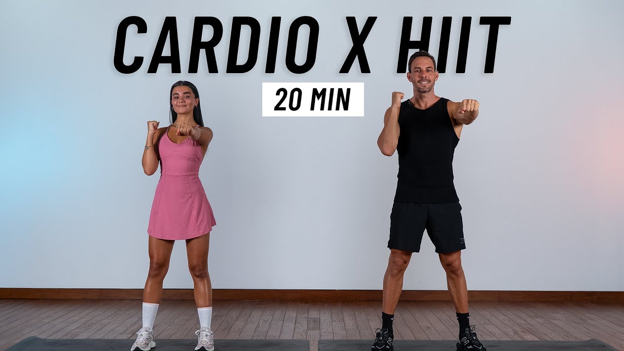20 MIN INTENSE HIIT WORKOUT - ALL STANDING - Full Body, No Equipment, No Repeats