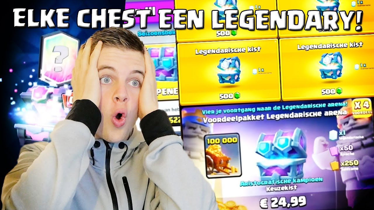 IN ELKE CHEST EEN LEGENDARISCHE! CLASH ROYALE