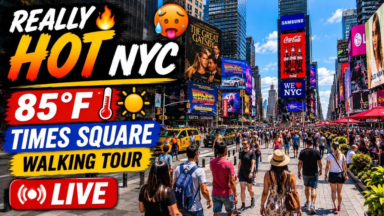 🗽NYC Feels Like Summer Today! ☀️ LIVE Times Square Walking Tour & Amazing Crowds 🚕Manhattan
