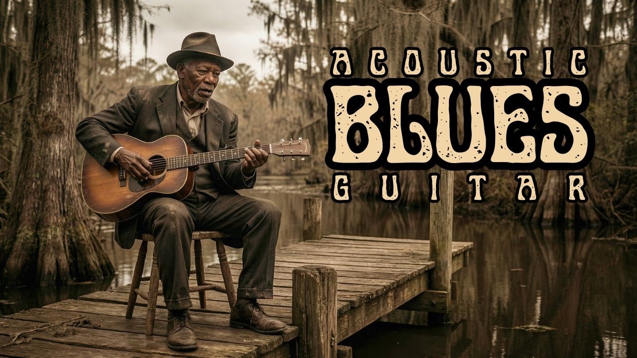 Haunting Delta Style Acoustic Blues Guitar Instrumental with Warm Tone