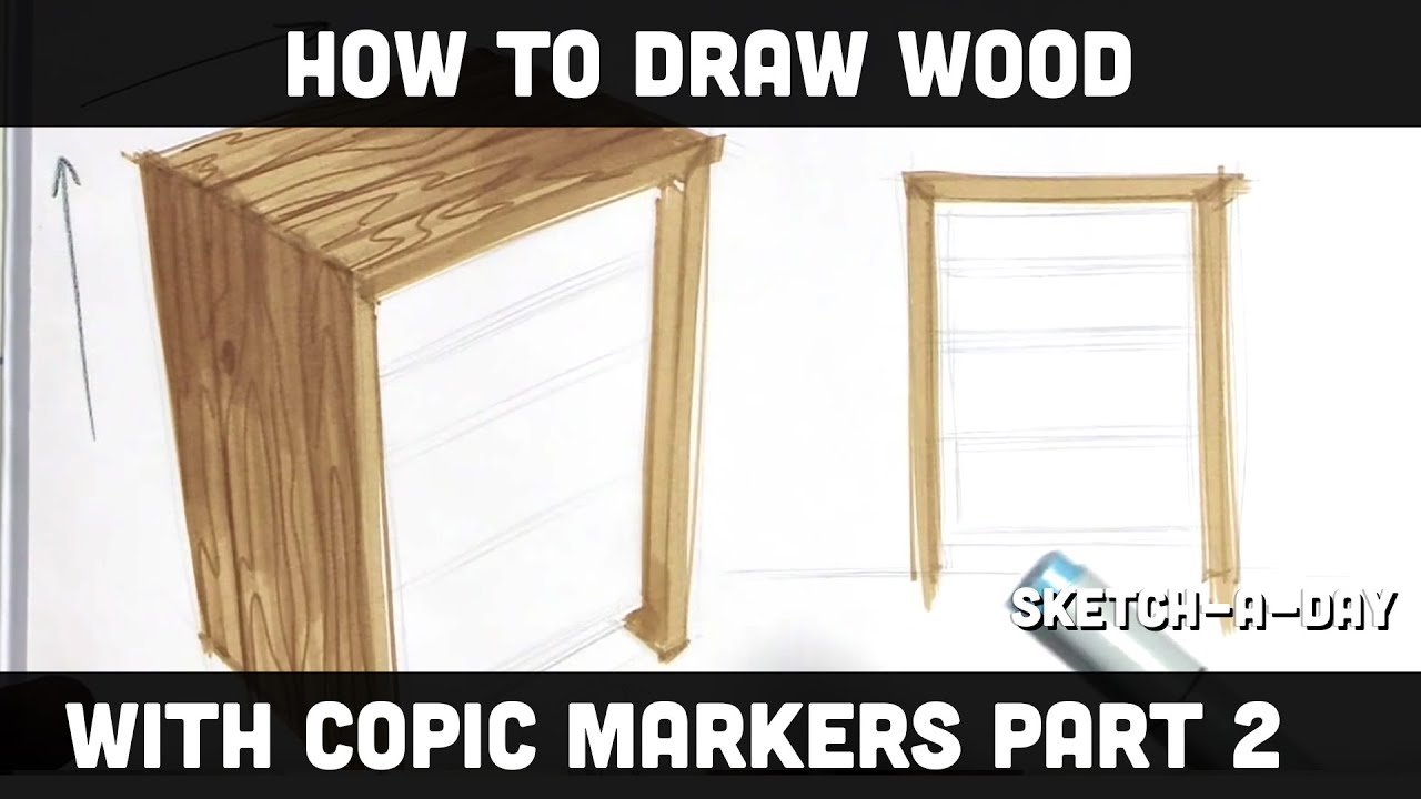 How to draw wood with markers Part 2