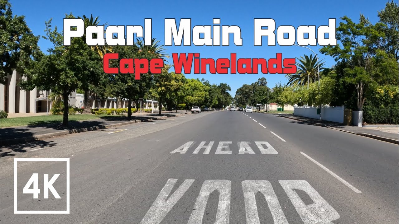 One of the Most Beautiful Main Roads in a Town. Paarl, Western Cape
