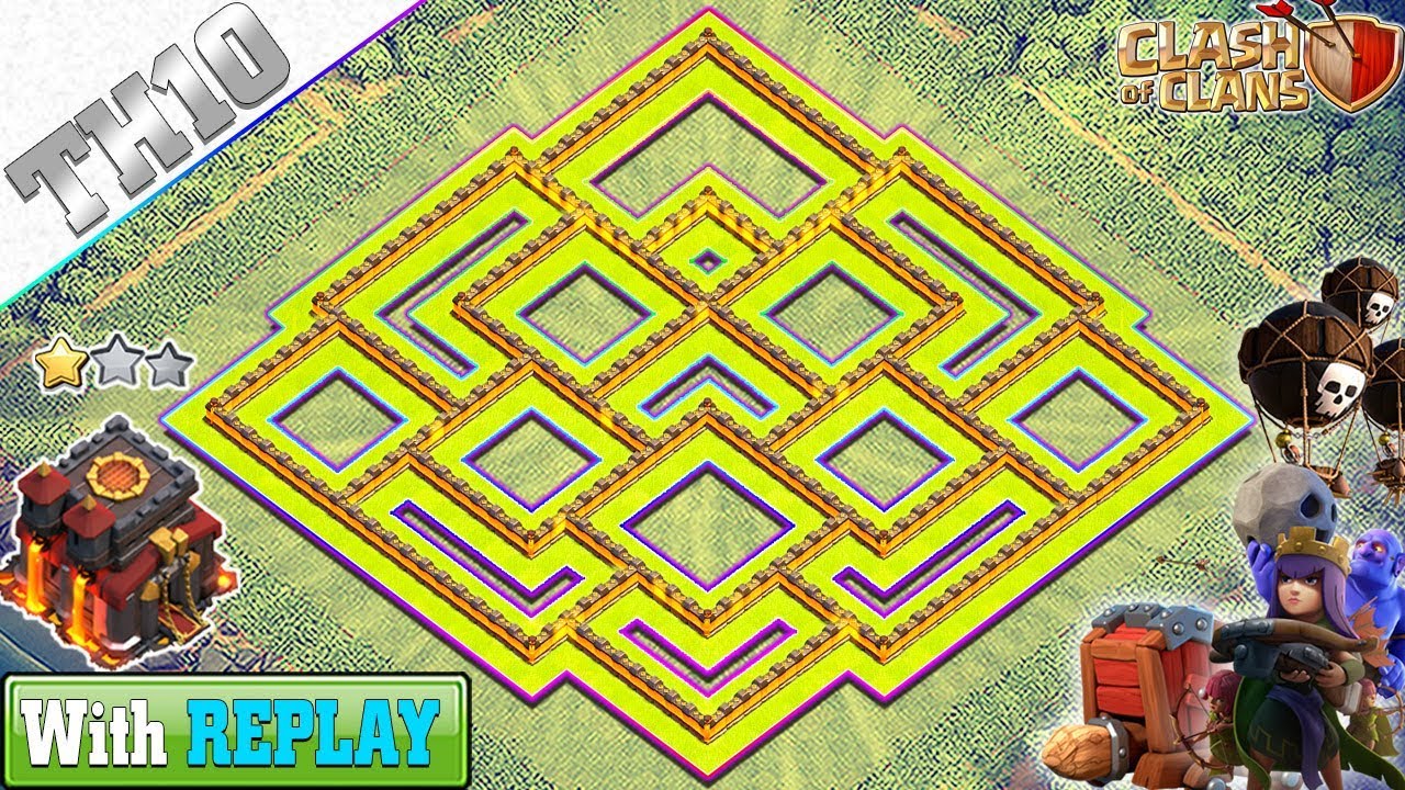NEW TH10 base with REPLAY 2018 - Clash of Clans