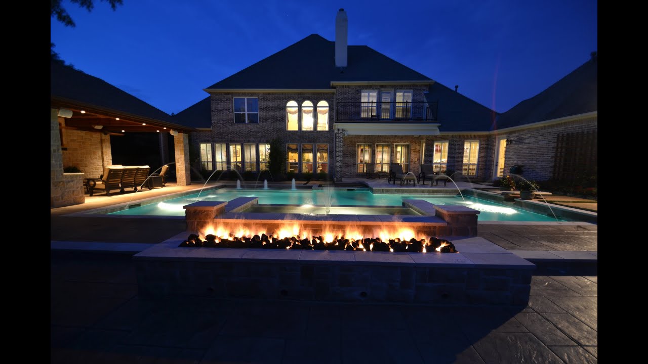 Relaxing DFW Pools with Fire & Water Features