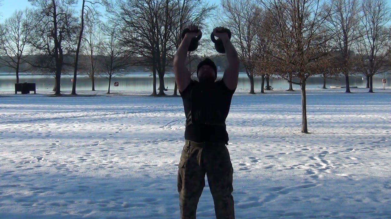 Winter Workout - Kettlebells , Sling Trainer & Lake ...what more do you need?