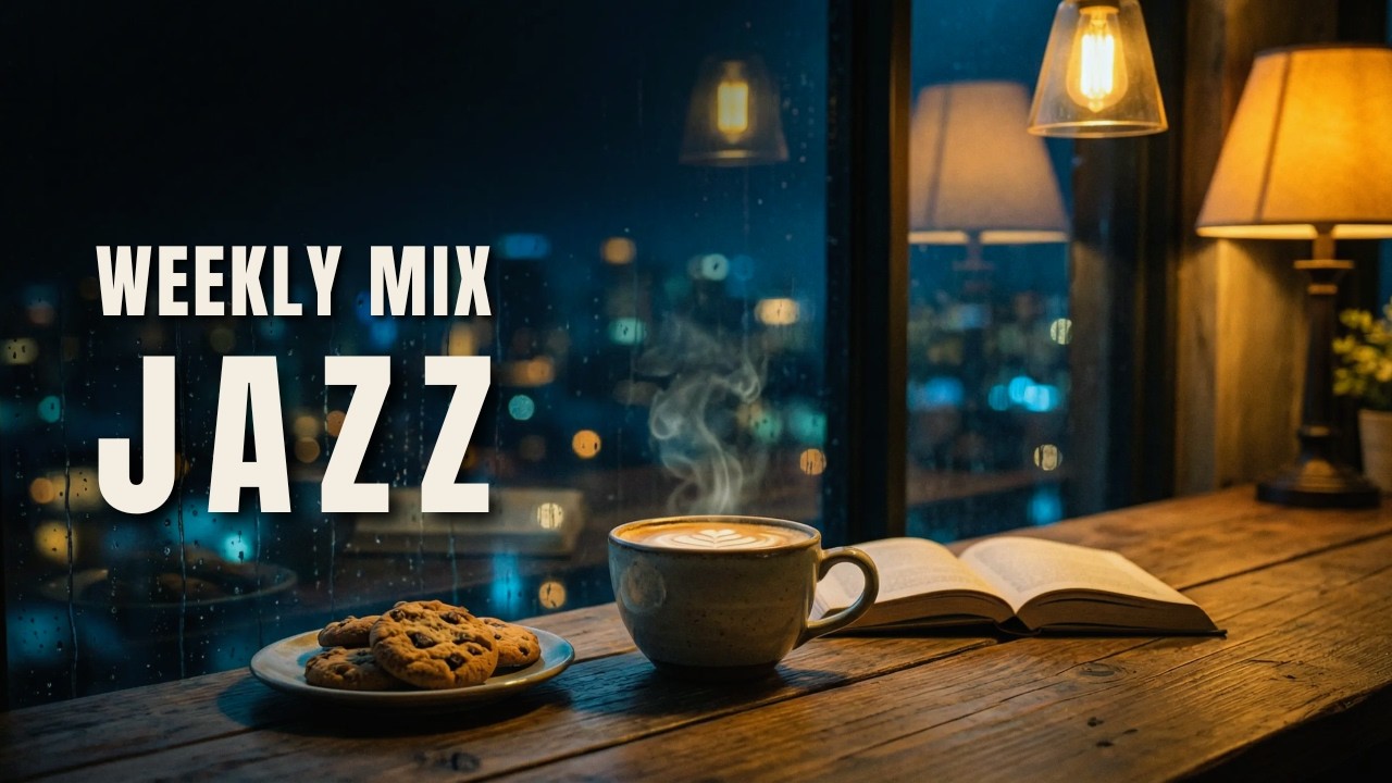 Neo-Soul Jazz-Funk Study Session | Rainy Café Ambience - Weekly Mix - 2H+