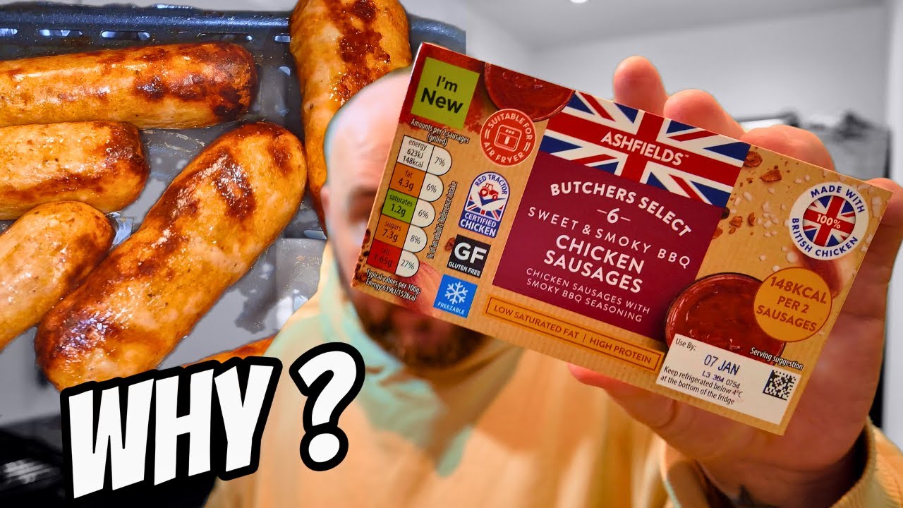 CHICKEN SAUSAGES ARE NOT PROPER SAUSAGES!!! - Sweet & Smoky BBQ Chicken Sausages from Aldi - WHY ???