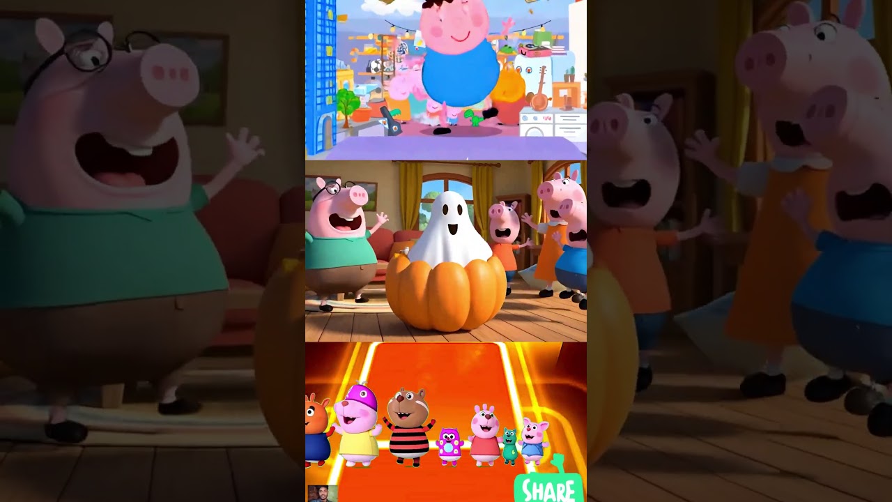 Peppa Pig Dance Transformation 👶 | EDM Cover | Tiles Hop #shorts #peppapig