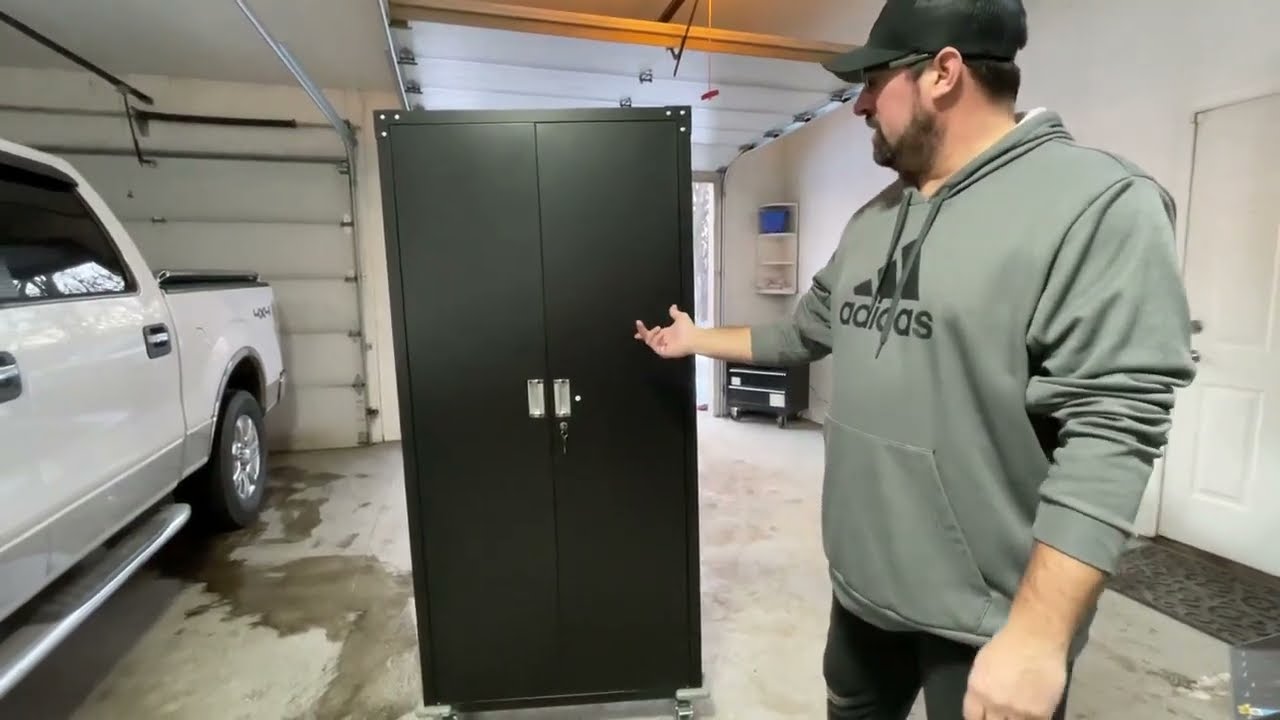 Metal Lockable Rolling Storage Cabinet 72''