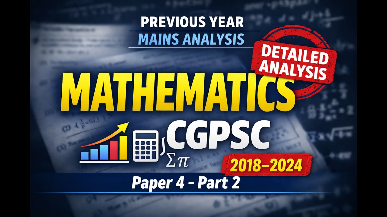 Previous year question analysis - Paper 4, Part 2#Maths
