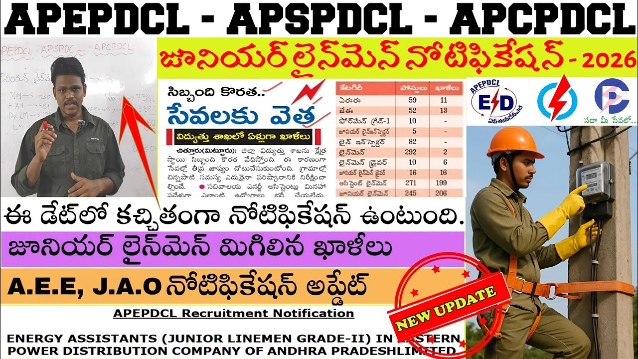 🔴AP Electricity Department Notifications 2026💥| Notifications released on November 12🔥|Latest inf...