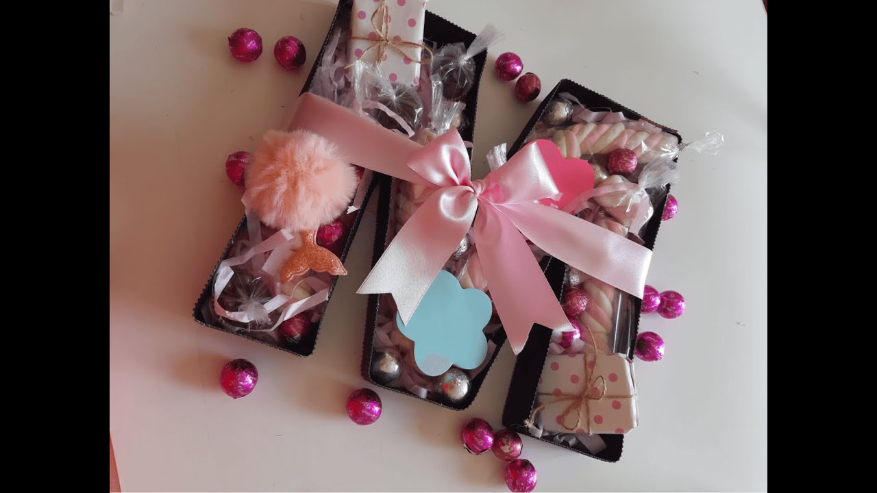 Caja con dulces en forma de letra | Detalle para tu novia 💖