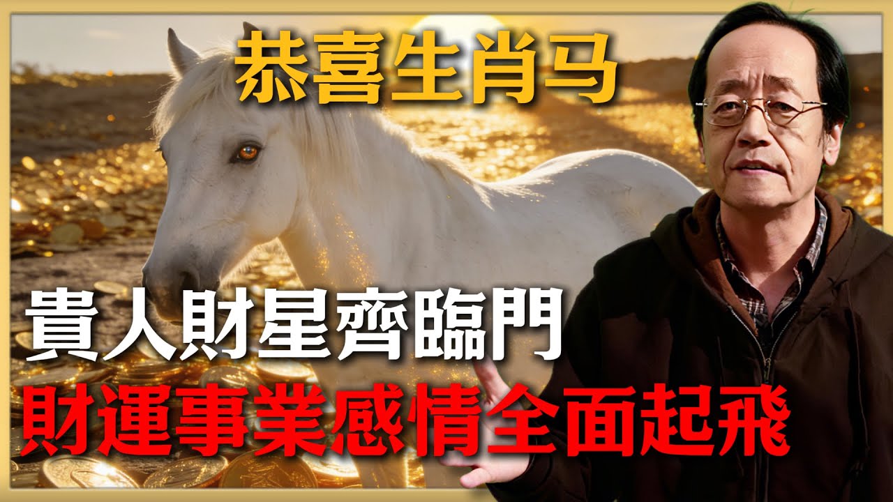 恭喜生肖馬！天降改天換地的大喜訊！財星照命，不接要遭天譴！不點開後悔一整年！#倪海廈 #命理 #生肖 #運勢