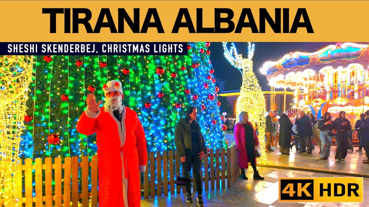 TIRANA, ALBANIA ✨ DHJETORI I FESTAVE, LODRAT NE SHESHIN SKENDERBEJ TIRANE, WALKING TOUR [4K ASMR]