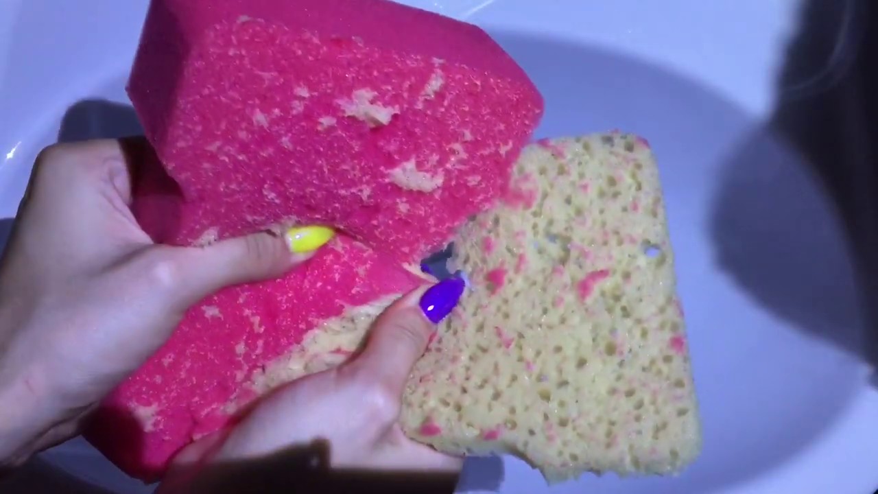ASMR SPONGES | Dry ripping car sponge | Sponge, destroy sounds