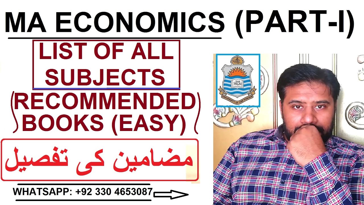 MA Economics subjects part 1 and recommended books || Easy books