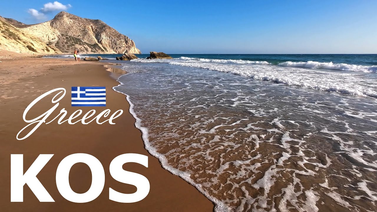 Kos Greece 4K, Dikeos, Kos Town at night, Motorboat ride, Kastri, Beaches