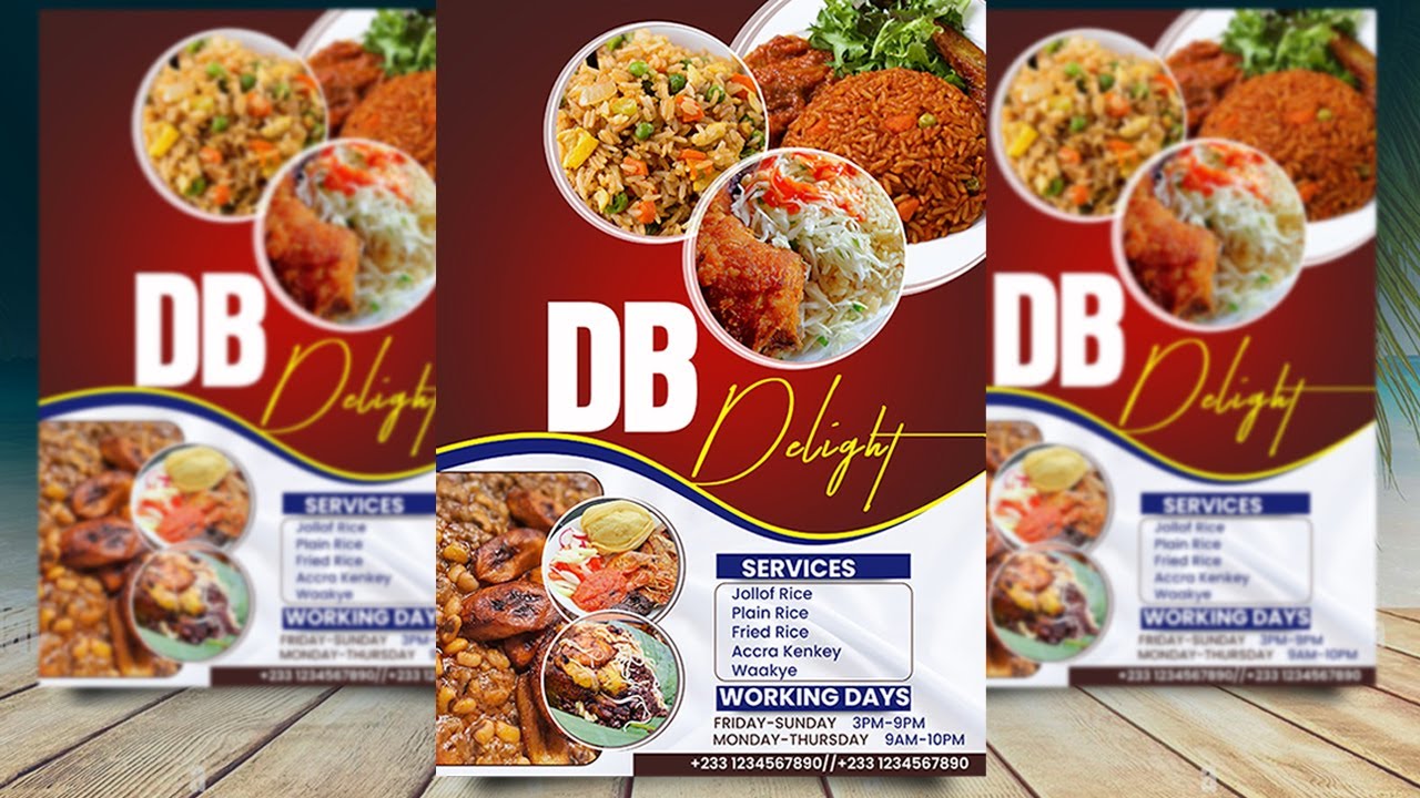 Design Stunning Food Posters in Photoshop (A4 Size) - 2024