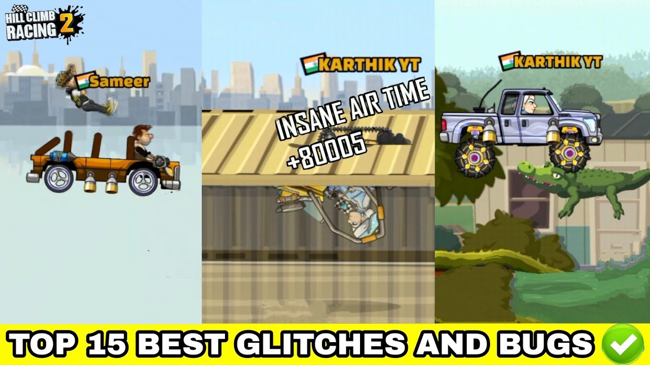 HILL CLIMB RACING 2 : BEST GLITCHES AND BUGS - PART 2 😂 || KARTHIK HCR 2 💞