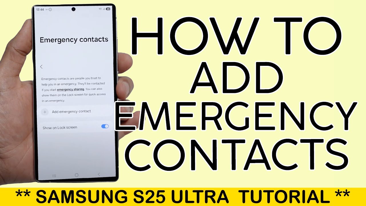 How to Add Emergency Contact on Samsung S25 Ultra 2025