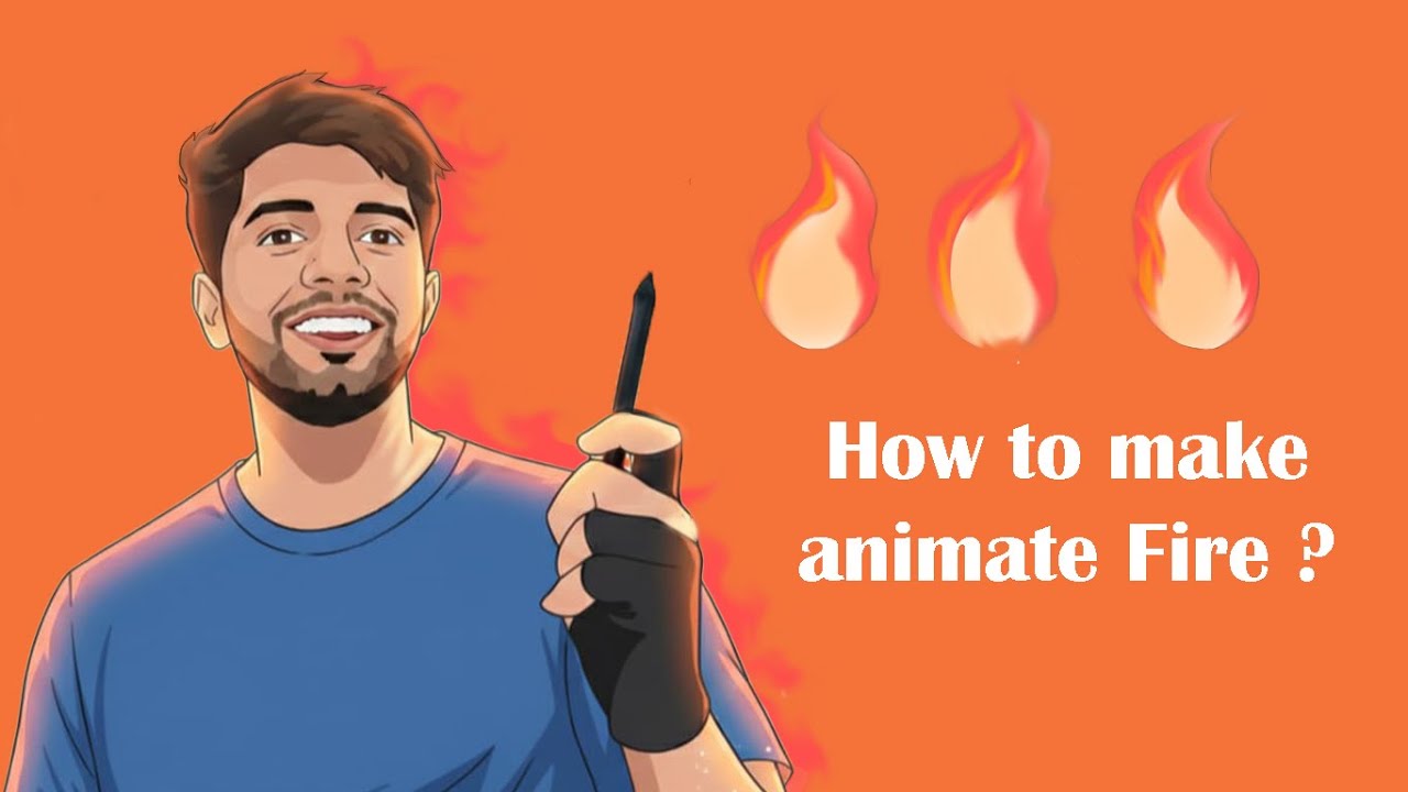 How to make animate fire? #animation #animatedcartoon 