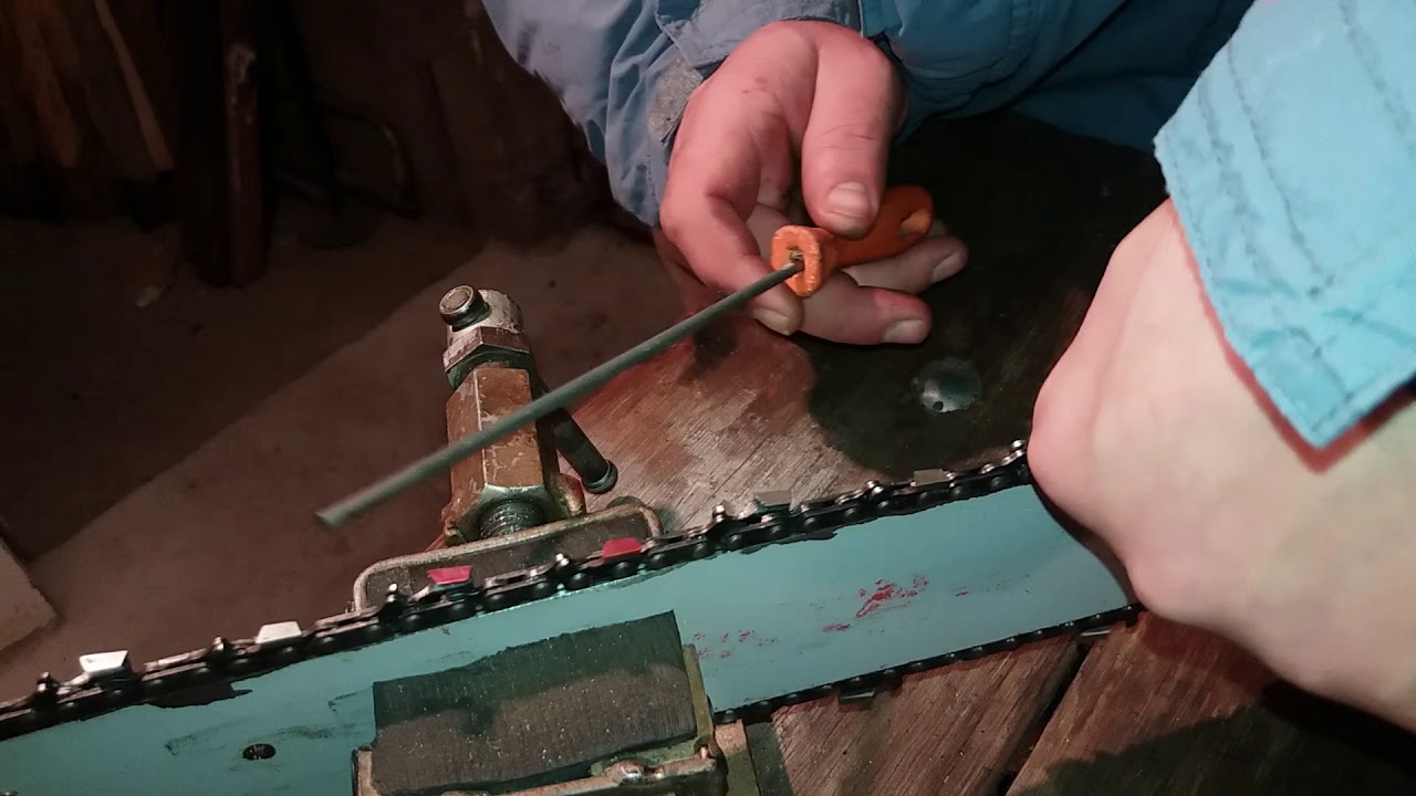 Technica de ascutit lanțurile la drujbe