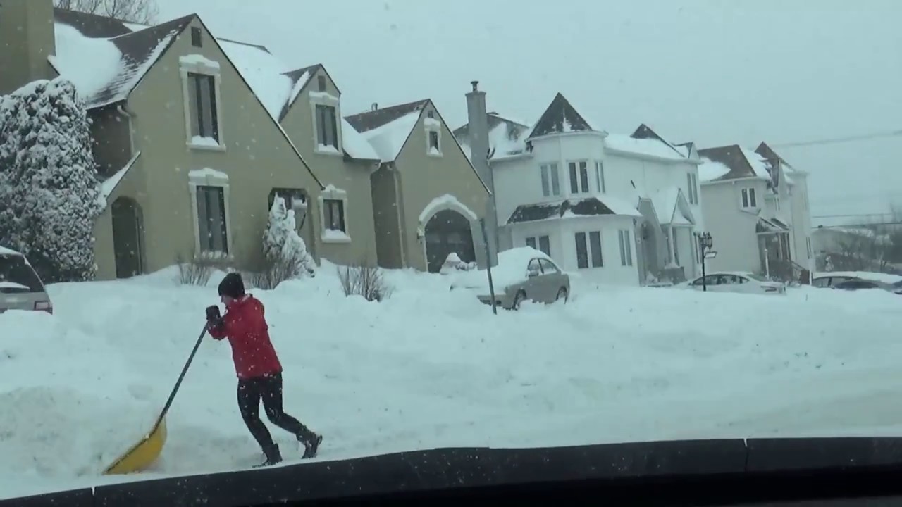 Tour de ville de Sherbrooke après la tempête le 15 mars 2017