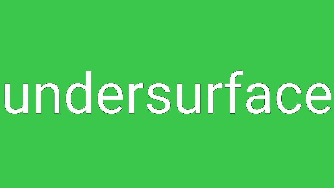 Undersurface Definition & Meaning