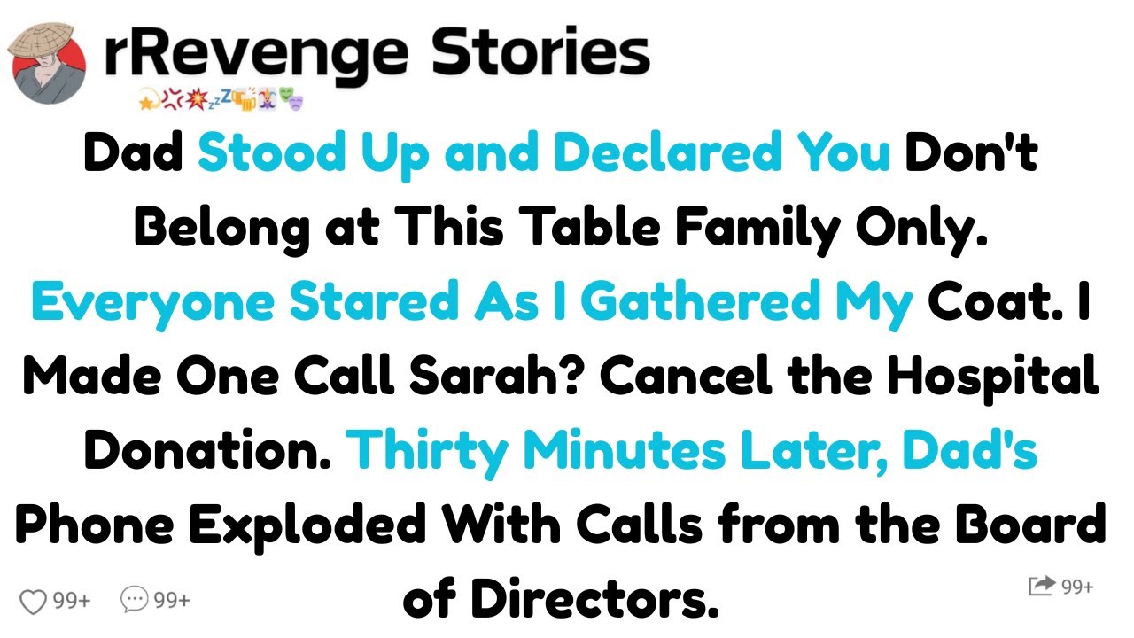 Dad Stood Up and Declared You Don't Belong at This Table Family Only. Everyone Stared As I Gathered