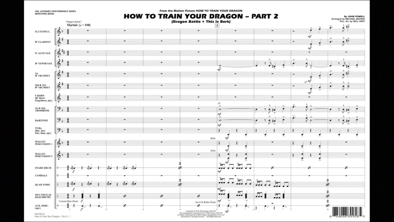 How to Train Your Dragon - Part 2 by John Powell/arr. Michael Brown