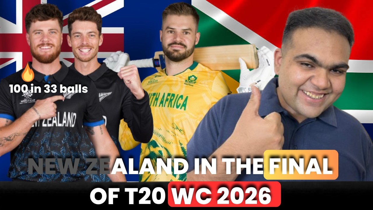 New Zealand in the Final of T20 WC 2026 !! | SA VS NZ | Finn Allen Fastest Century 100 in 33 balls !