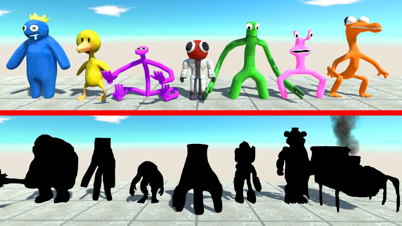 Creepy Monster Battle | Rainbow Friends VS Random Team - ARBS