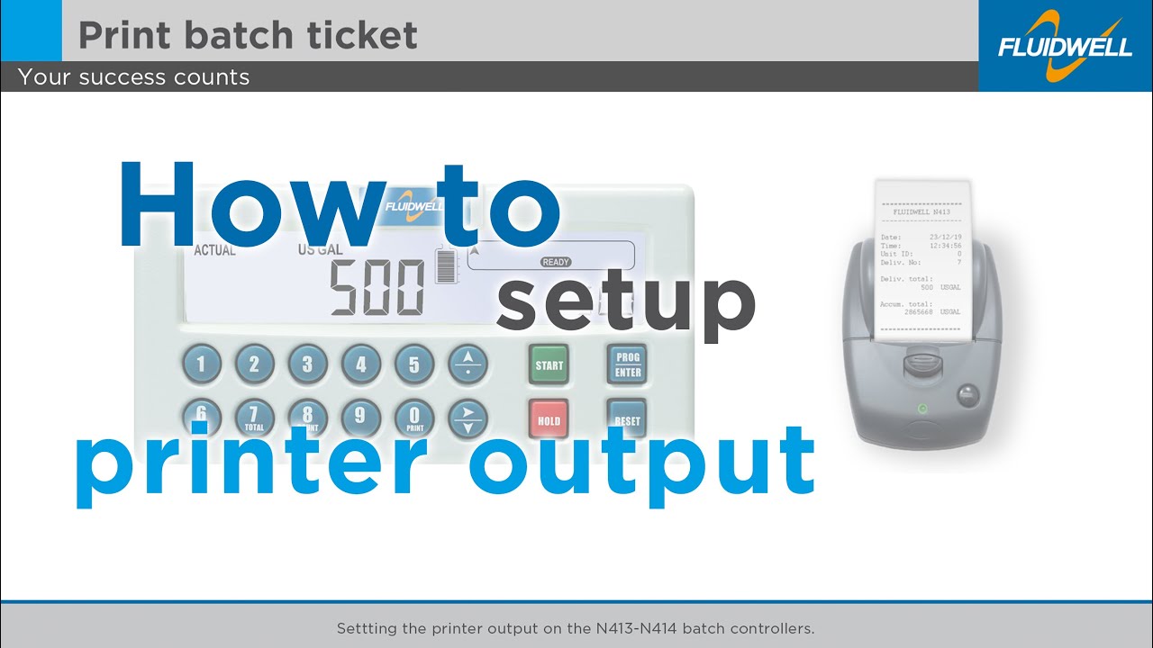 Setting the printer output on the N-Series batch controllers