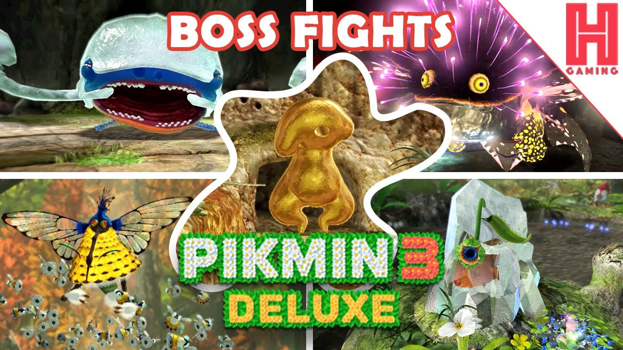 How to BEAT all Bosses in Pikmin 3 Deluxe Boss Fights - Switch Gameplay