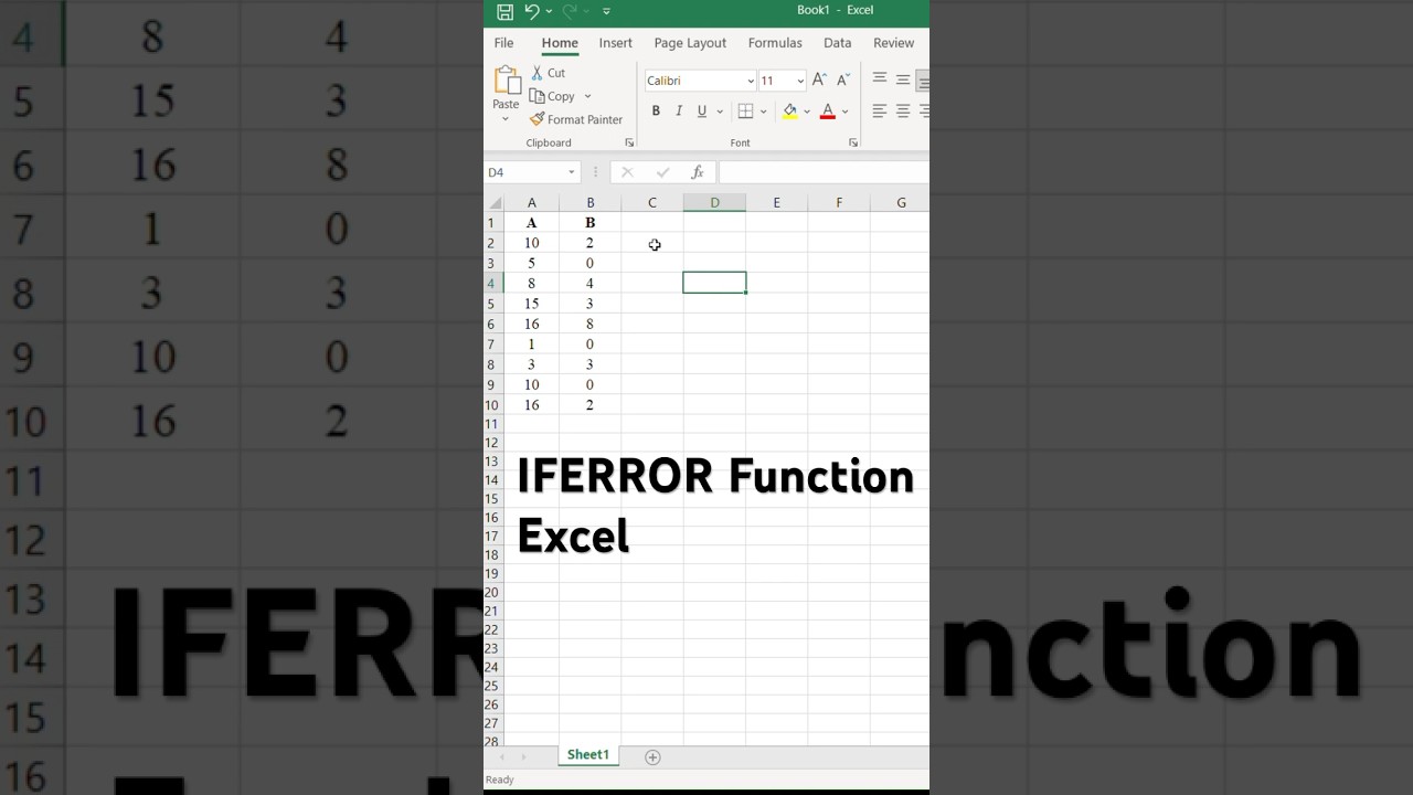 IFERROR function in Excel
