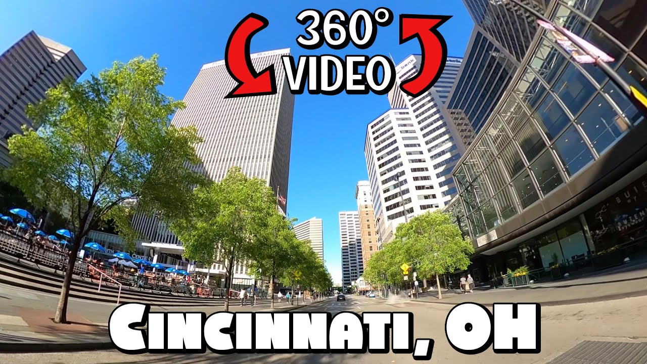 Driving Around Downtown Cincinnati, OH in 360&deg; Video