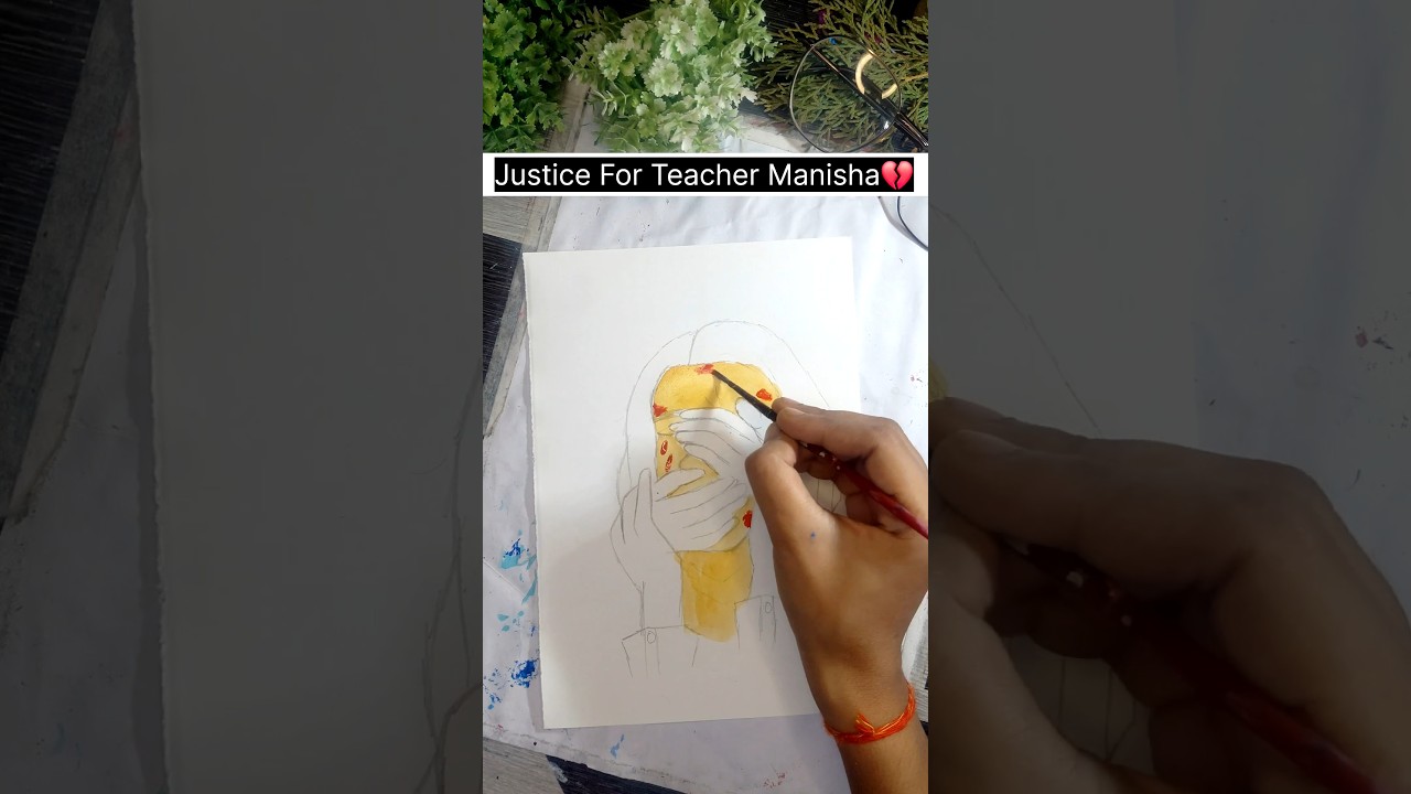 Justce for Teacher Manisha💔🙏#justice #art#manisha#paintingdrawing #shorts #viralvideo