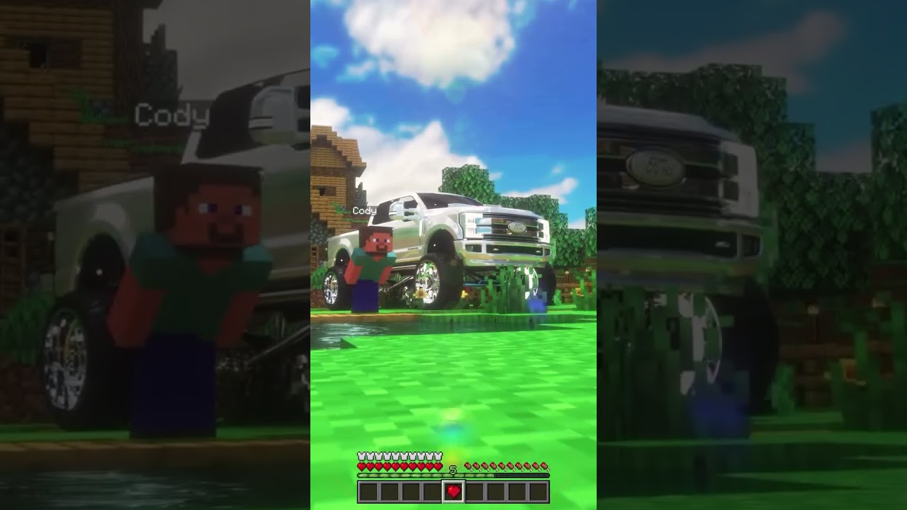 Minecraft but i can drive cars now! 🚗 | Minecraft car mod  #gamerworld #minecraft