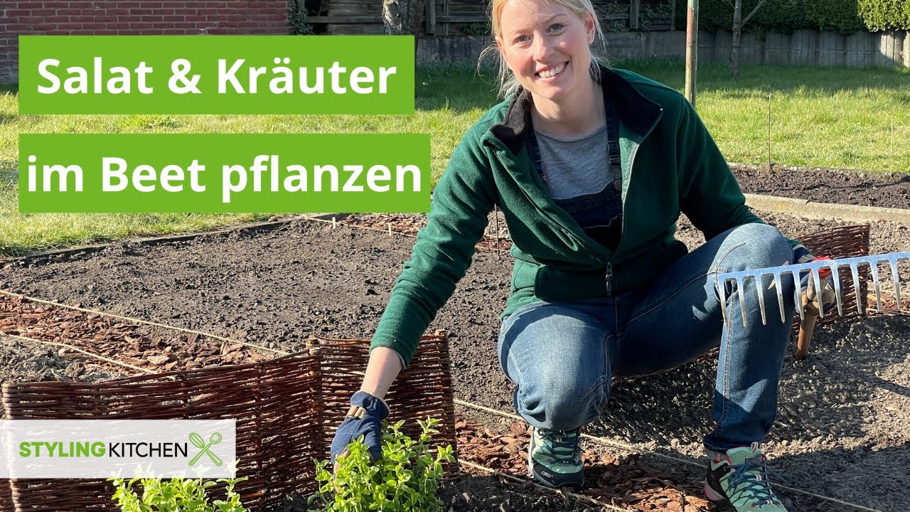 Ich pflanze den ersten Salat und Kräuter direkt ins Beet / Gartenrundgang März / Stylingkitchen