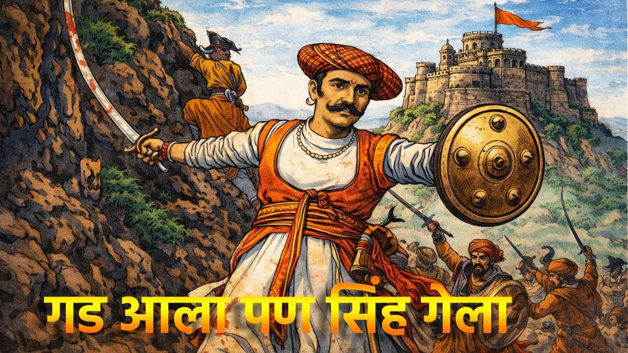 गड आला पण सिंह गेला!!! इयत्ता ४ थी इतिहासातील अजरामर धडा