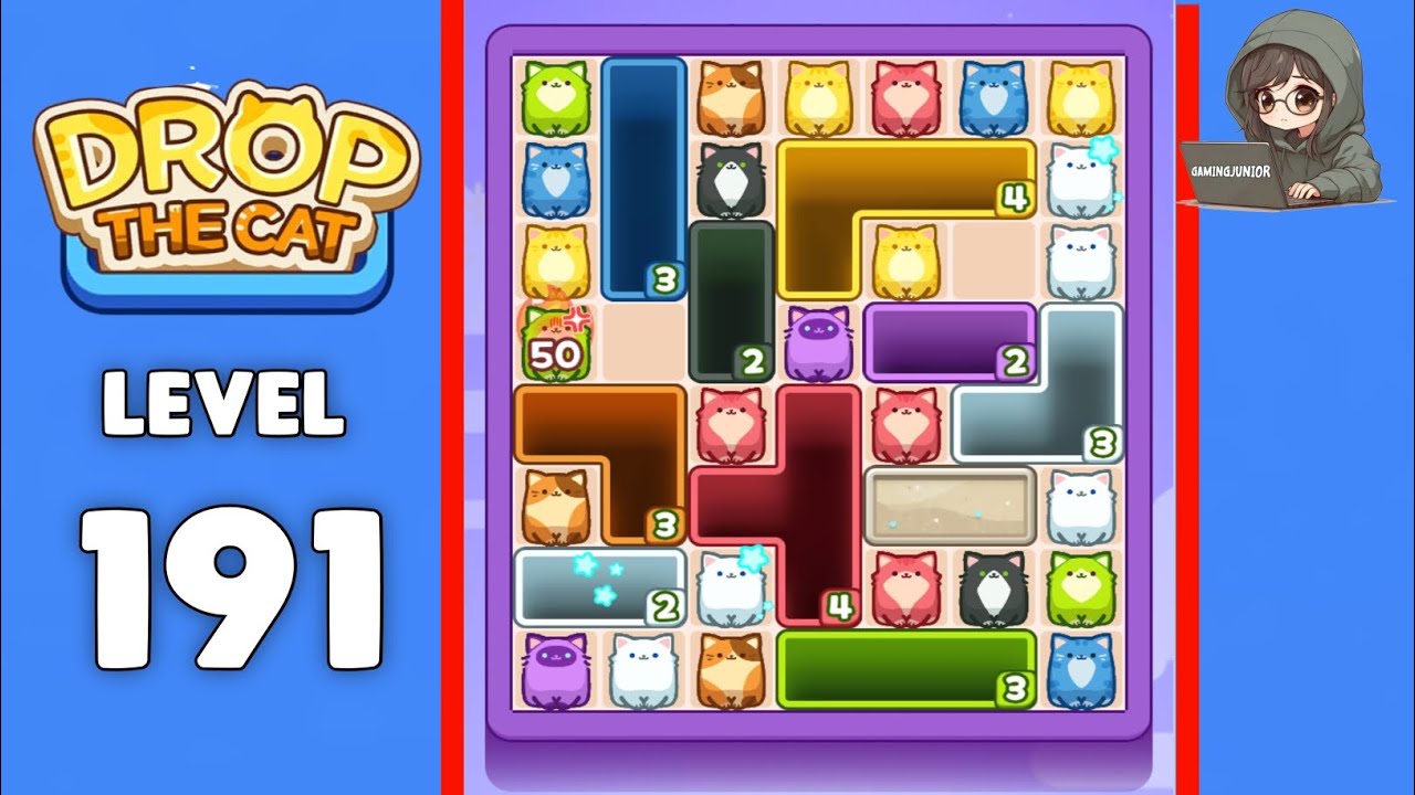 Drop The Cat level 191 solution 
