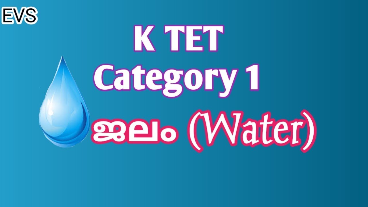 ktet category 1 EVS || ktet category 1 online class || water