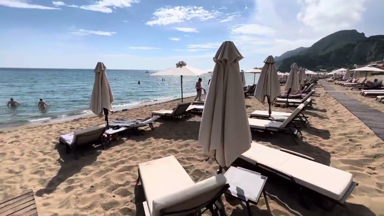 #Greece 🇬🇷 #Corfu Glyfada Beach 🏖️ | Domes of Corfu, Autograph Collection | beachfront 🏖️ lifestyle.